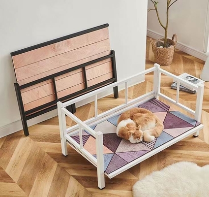 Rechteckige Klappmetall Hundebett Wasch-Stil Handwasch Aluminium Haustierbett für Katzen und Hunde
