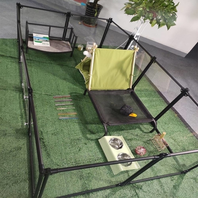 Aluminium-Haustier-Spielhaus-Kennel 65 x 91 cm 12 Platten Schwarz Über 23 Tonnen in 40 Sitzungen