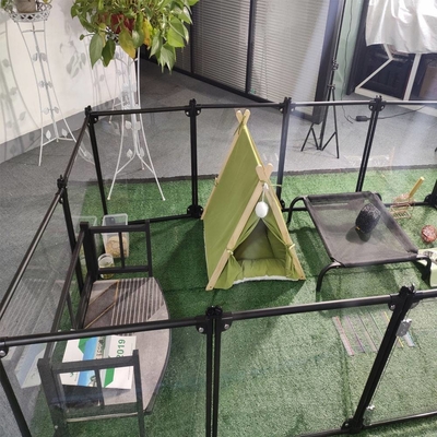 Aluminium-Haustier-Spielhaus-Kennel 65 x 91 cm 12 Platten Schwarz Über 23 Tonnen in 40 Sitzungen