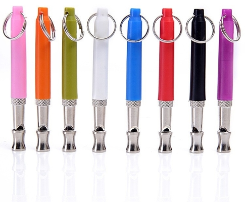 Loud Dog Whistle mit Lanyard Lila Edelstahl Ultraschall Anti-Bellen