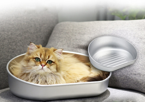 Handwäsche Großes Haustier Katzen-Wurf-Pfanne Festes Muster Handreinigung Kitty Katze Toilettenbox