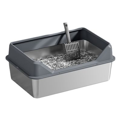 Edelstahl und Kunststoff Maine Katzenmüll-Ladekiste Menge 20 GP 70 Sets