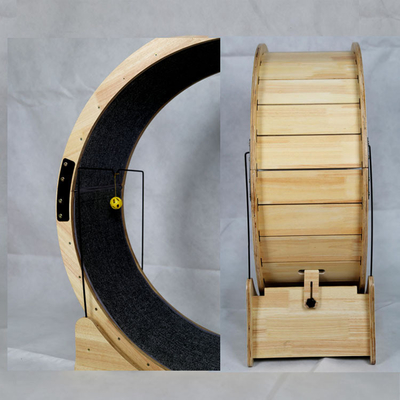 Katzenkletterrahmen Fiberboard Katzenrad Laufband Stille Bewegung Laufspielzeug für Katzen