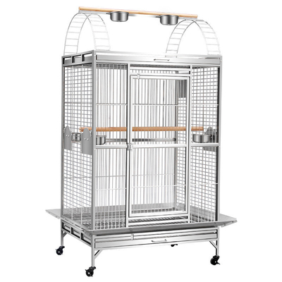 Quadratischer Metall-Vogelkäfig für große Haustiere Papageien 40 HQ-Ladung 168 Sets Vogelzucht