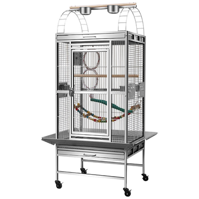 Quadratischer Metall-Vogelkäfig für große Haustiere Papageien 40 HQ-Ladung 168 Sets Vogelzucht