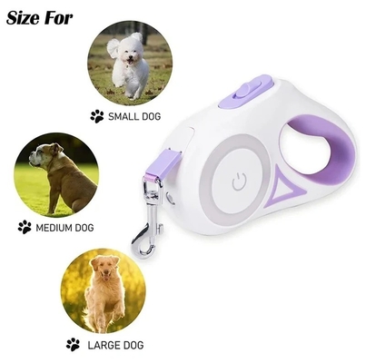 Pet Auto Leash Rückziehbare Hundeschleifleine mit langlebigen und verstellbaren LED-Licht