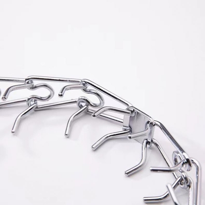 Silberner Hundehalsband für die Ausbildung von Haustieren Aheasoun Prong Halsband Schluckhalsband Schnapphalsband