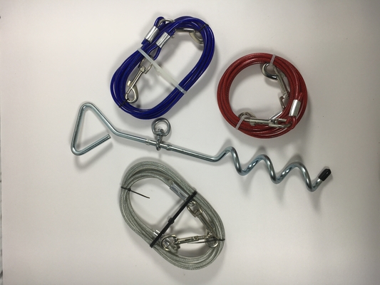 Außen-Edelstahl-Spiral-Hund-Pfahl-Grundnagel für Haustier-Traktionsseil-Hund-Kette