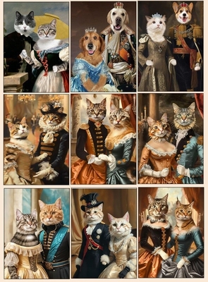 Haustierporträt Aluminiumlegierung Fotoraum kundenspezifisches Souvenir für Hunde und Katzen