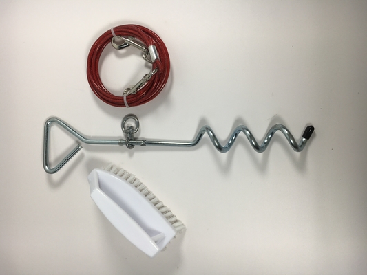 470g Schwergewicht-Haustier-Hund-Spiral-Stahl-Gürtel-Kabel-Metallanker für Reisen