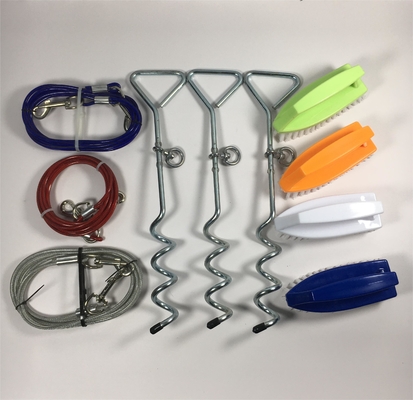 470g Schwergewicht-Haustier-Hund-Spiral-Stahl-Gürtel-Kabel-Metallanker für Reisen