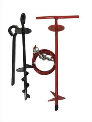 8mx40cm Hundepfahl Spirale Erdschraube Erdanker Spike für Trampolin Schwingen Pavillon Zelt