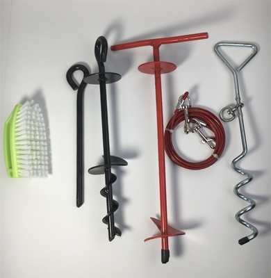 Außen-Portable Boden-Fest Pile Ziehen Seil-Tie-Out Pfahl-Hunde-Spielzeug individuell