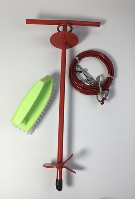 Außen-Portable Boden-Fest Pile Ziehen Seil-Tie-Out Pfahl-Hunde-Spielzeug individuell