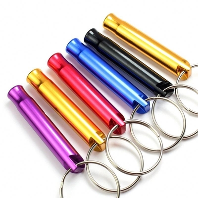 4.5cm*0.8cm Hundepfeife Schlüsselkette für Tiertraining Lauter Klang Aluminiumlegierung Pfeife
