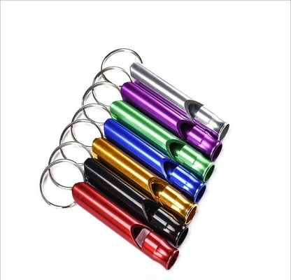 4.5cm*0.8cm Hundepfeife Schlüsselkette für Tiertraining Lauter Klang Aluminiumlegierung Pfeife
