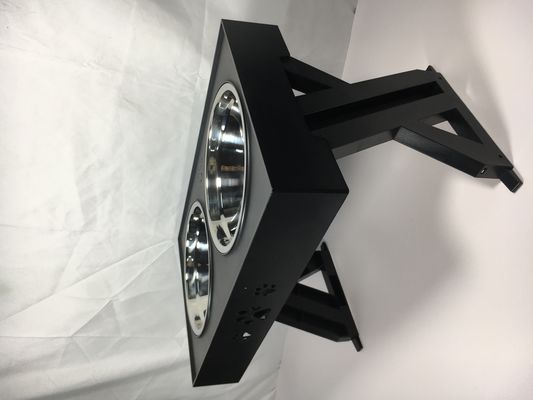 Schwarze Edelstahl-Doppelschalen für große Hunde