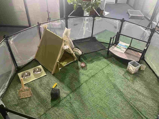 DIY Transparent Klappbare Hof Tier Zaun Käfig 6/8/10/12 Stück für tragbare Haustier Spielplatz