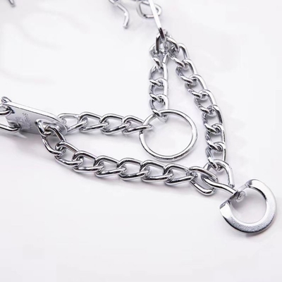 Moderner Stil Tier-Training-Kette Hundehalsband Silbermaterial für ein effektives Training