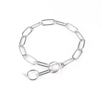 Hundehalsband mit modischem Tiermuster und Edelstahlkette