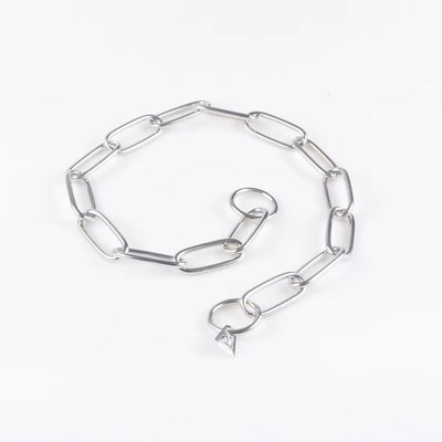 Hundehalsband mit modischem Tiermuster und Edelstahlkette