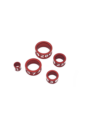 Mehrfarbiger Lasergeschnitzter Vogelbeinring aus Aluminiumlegierung für Identifikationsmarker für Vögel