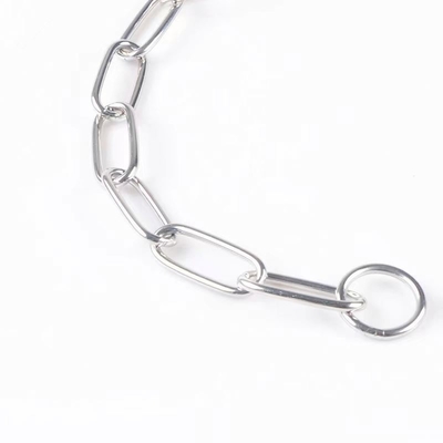 Hundehalsband aus Edelstahl mit Metallseil und beißsicherer Kette
