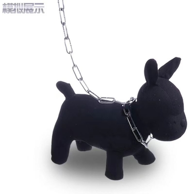 Hundehalsband aus Edelstahl mit Metallseil und beißsicherer Kette