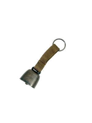 Handfläche Geflechte Glocke Mini Pet Dog Charm Kuh Glocke für Wandern und Campen 120mm * 35mm Braun