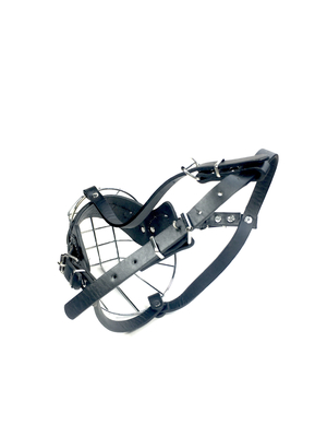Verstellbare extra große Hunde-Mundmaske für große Hunde Halsumfang 46-53 cm Schwarz