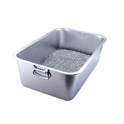 45x30x10cm Größe Waschbare Katzentoilettenschachtel zur Reinigung von Haustieren aus Edelstahl