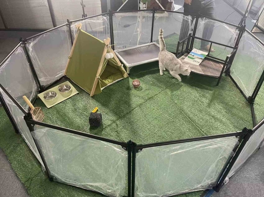 Portable Pet Playpen für Innen-/Außenbereiche, angepasste Farbe 6/8/10/12 Stück Knopfverschluss