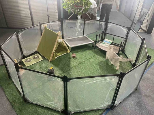 Portable Pet Playpen für Innen-/Außenbereiche, angepasste Farbe 6/8/10/12 Stück Knopfverschluss