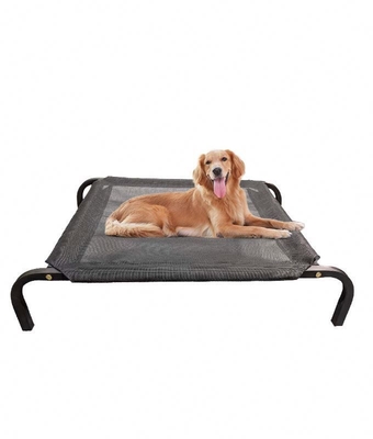 Customized Logo Medium Aluminium Erhöhtes Hundebett für Kühlung und wasserdichtes Tiermaterial