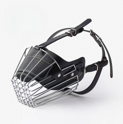 Tier-Training Essential Solid Metal und Leder Hunde Maulkorb mit farbenfroher Dekoration