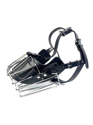 Tier-Training Essential Solid Metal und Leder Hunde Maulkorb mit farbenfroher Dekoration