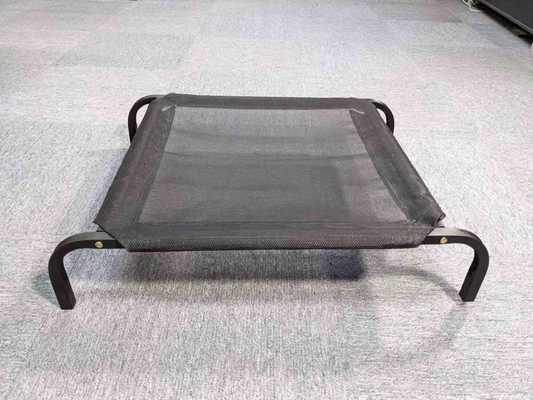Portable XL Edelstahl-Haustierbett mit erhöhtem Design und Tierdarstellung