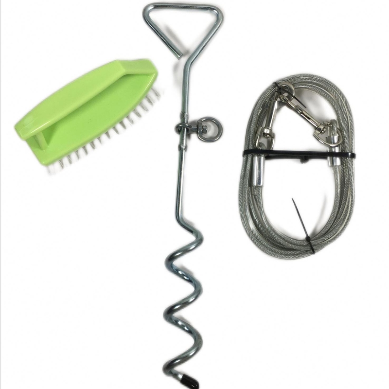 Außen-Edelstahl-Spiral-Hund-Pfahl-Grundnagel für Haustier-Traktionsseil-Hund-Kette