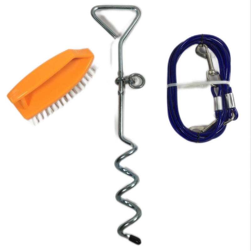 470g Schwergewicht-Haustier-Hund-Spiral-Stahl-Gürtel-Kabel-Metallanker für Reisen