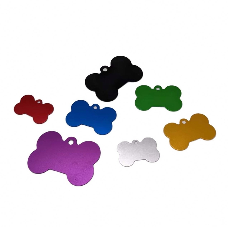 Keine Anpassung Ihr Logo Knochen Mehrfarbiges Aluminium Hunde-Name-Tag Hunde-Tags Edelstahl