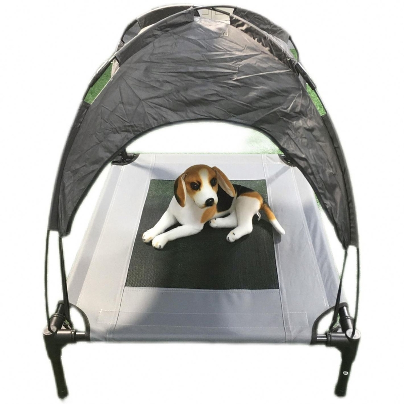 Indoor Outdoor-Hundebett mit Kühlung Hochluftbett und abnehmbares Dachdachschattenzelt