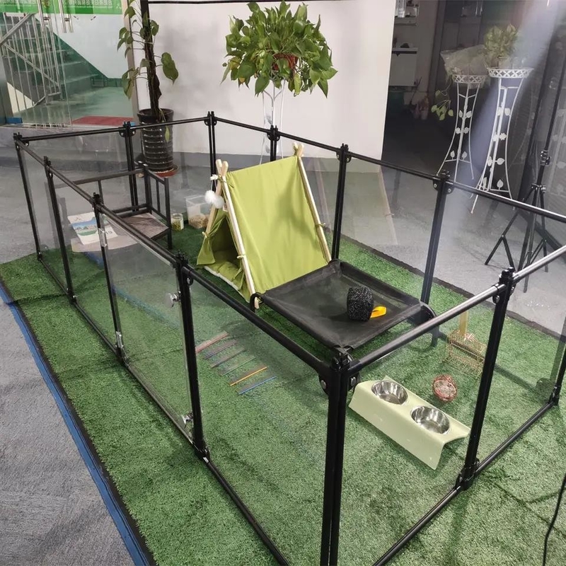 Portable Pet Playpen für Innen-/Außenbereiche, angepasste Farbe 6/8/10/12 Stück Knopfverschluss